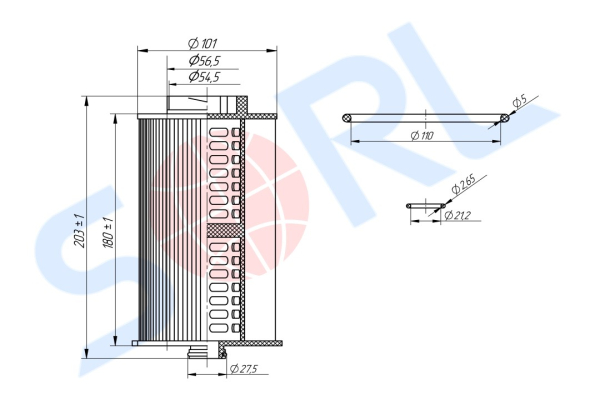 Фильтр топливный элемент (грубой очистки) КАМАЗ 5490 (6W.26.068.00)